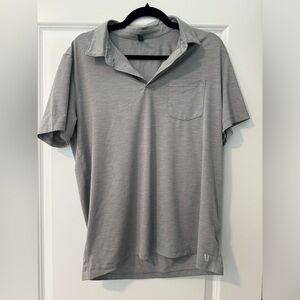 Vuori grey polo shirt short sleeve